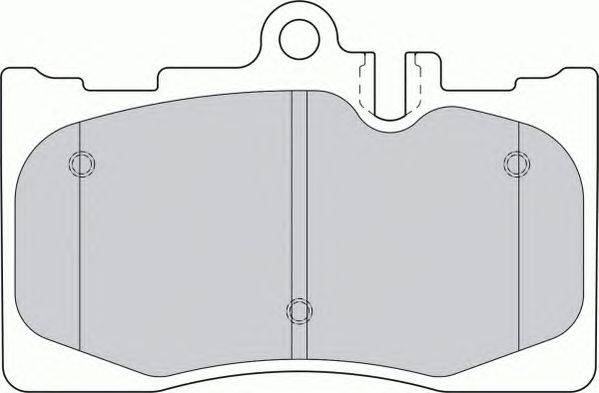 Комплект тормозных колодок, дисковый тормоз FERODO FDB1688