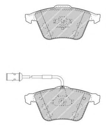 Комплект тормозных колодок, дисковый тормоз FERODO FDB4427
