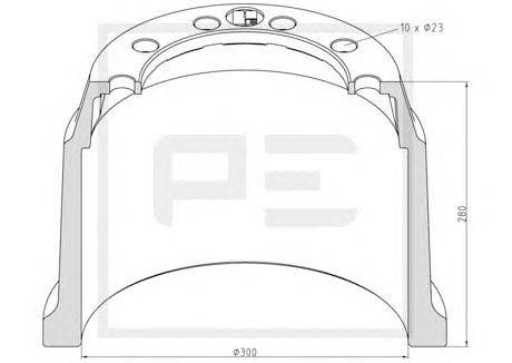 Тормозной барабан PE Automotive 066.427-00A