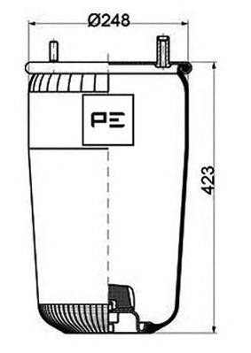 Кожух пневматической рессоры PE Automotive 084.122-71A
