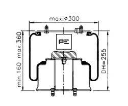 Кожух пневматической рессоры PE Automotive 084.289-71A