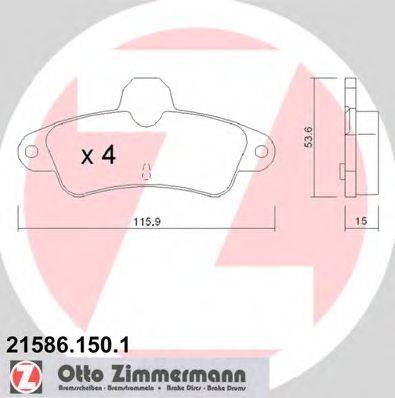 Комплект тормозных колодок, дисковый тормоз DEX 21450