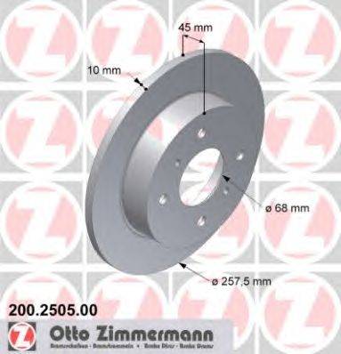 Тормозной диск ZIMMERMANN 200.2505.00