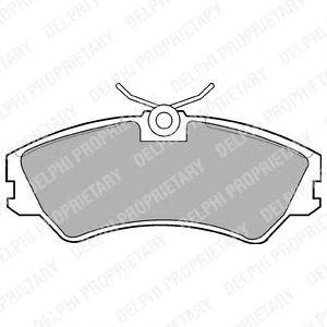 Комплект тормозных колодок, дисковый тормоз DELPHI 20124