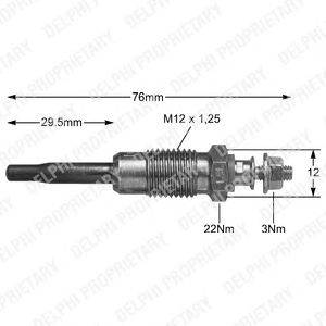 Свеча накаливания DELPHI HDS266