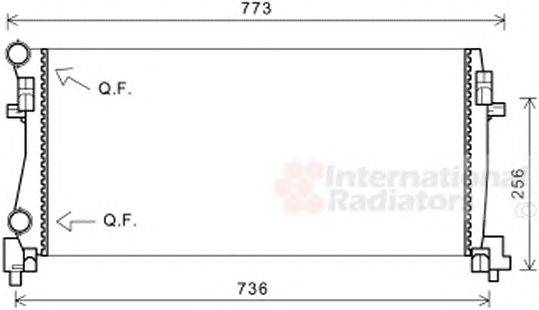 Радиатор, охлаждение двигателя SCHLIECKMANN 60582340