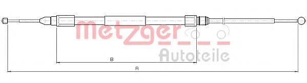 Трос, стояночная тормозная система METZGER 10.4268