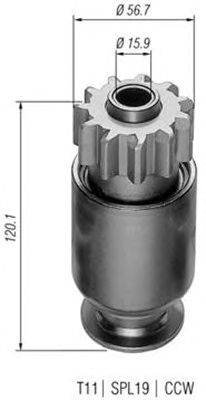 Ведущая шестерня, стартер MAGNETI MARELLI 940113020190