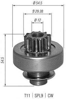 Ведущая шестерня, стартер MAGNETI MARELLI 940113020347