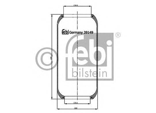 Кожух пневматической рессоры FEBI BILSTEIN 39149