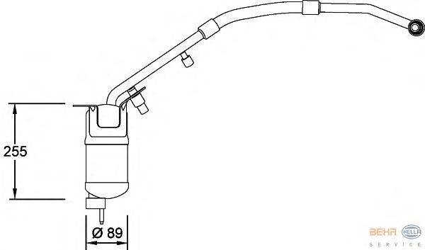 Осушитель, кондиционер BEHR HELLA SERVICE 8FT 351 198-151