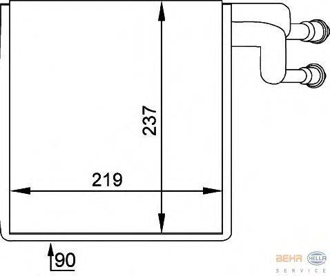 Испаритель, кондиционер BEHR HELLA SERVICE 8FV 351 211-041