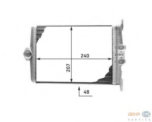 Теплообменник, отопление салона BEHR HELLA SERVICE 8FH 351 311-641