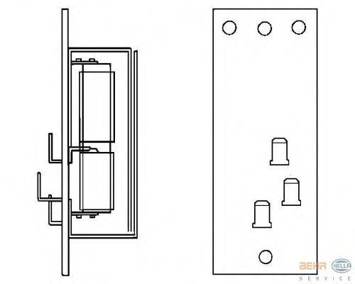 Сопротивление, вентилятор салона BEHR HELLA SERVICE 9ML 351 332-151
