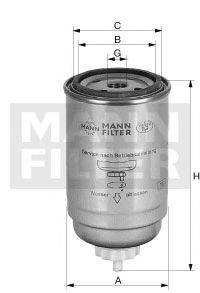 Топливный фильтр MANN-FILTER WK7244