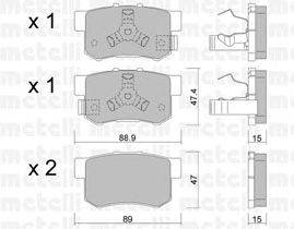 Комплект тормозных колодок, дисковый тормоз METELLI 22-0173-1