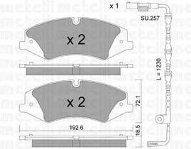 Комплект тормозных колодок, дисковый тормоз METELLI 22-0836-2K