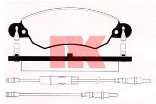 Комплект тормозных колодок, дисковый тормоз NK 221943