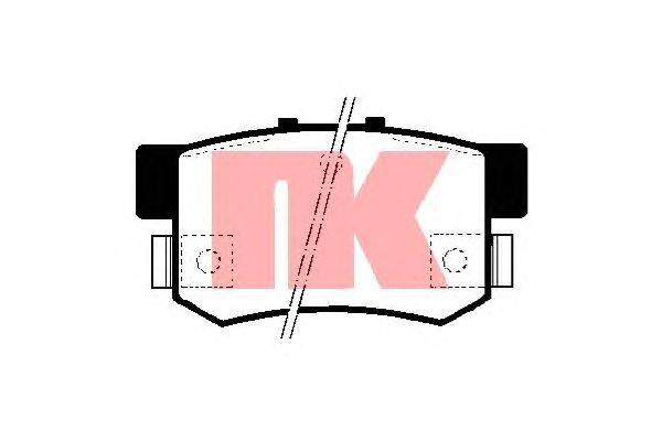 Комплект тормозных колодок, дисковый тормоз NK 229980