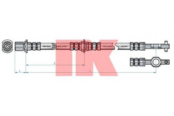 Тормозной шланг NK 854576