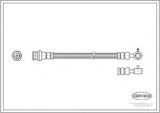 Тормозной шланг CORTECO 19035067