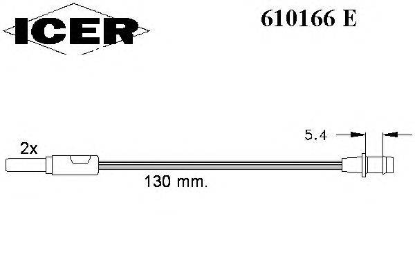 Сигнализатор, износ тормозных колодок ICER 610166E