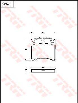 Комплект тормозных колодок, дисковый тормоз TRW GDB7741