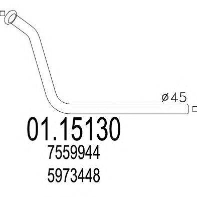 Труба выхлопного газа MTS 01.15130