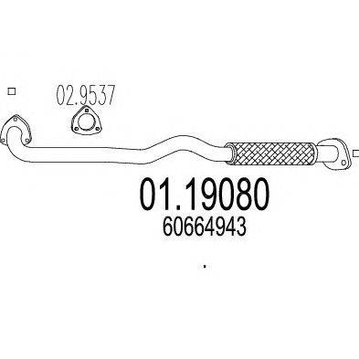 Труба выхлопного газа MTS 01.19080