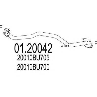 Труба выхлопного газа MTS 01.20042