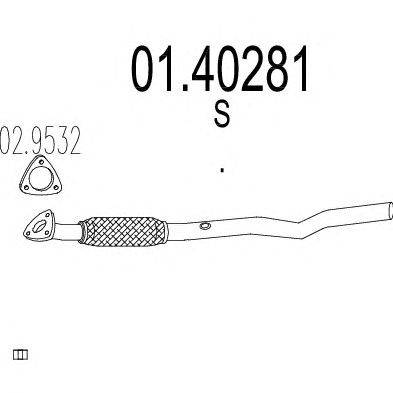 Труба выхлопного газа MTS 01.40281