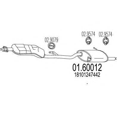 Глушитель выхлопных газов конечный TIMAX 260522