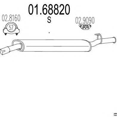 Глушитель выхлопных газов конечный MTS 01.68820
