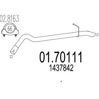 Труба выхлопного газа MTS 01.70111