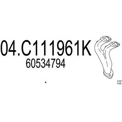 Труба выхлопного газа MTS 04.C111961K