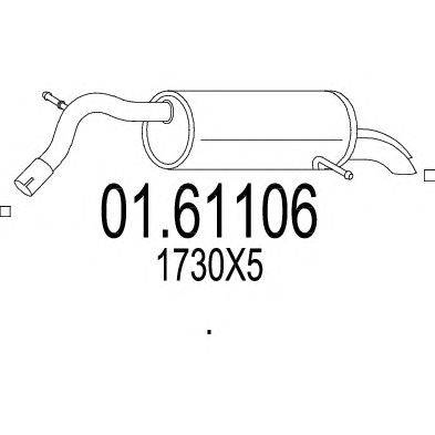 Глушитель выхлопных газов конечный MTS 01.61106