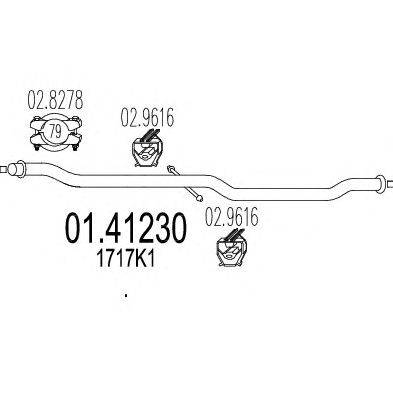 Труба выхлопного газа MTS 01.41230