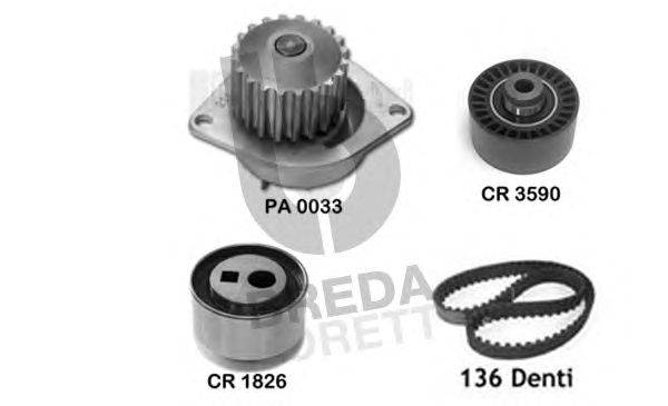 Водяной насос + комплект зубчатого ремня BREDA  LORETT KPA 0609A