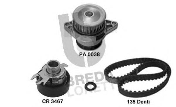 Водяной насос + комплект зубчатого ремня BREDA  LORETT KPA 0654A