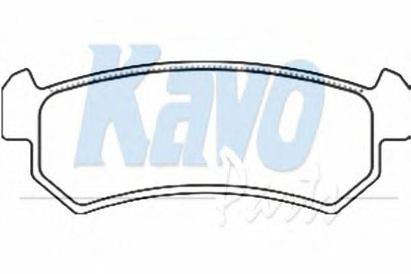 Комплект тормозных колодок, дисковый тормоз KAVO PARTS BP1010