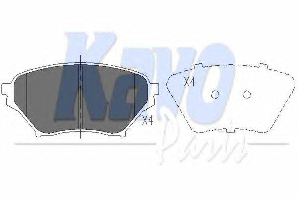 Комплект тормозных колодок, дисковый тормоз KAVO PARTS KBP-4549
