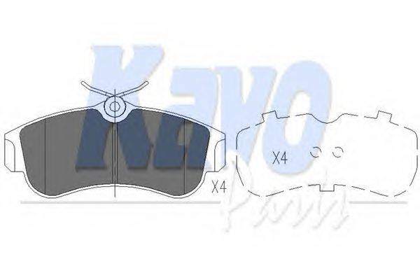 Комплект тормозных колодок, дисковый тормоз KAVO PARTS KBP6502