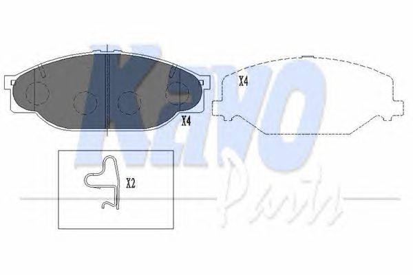 Комплект тормозных колодок, дисковый тормоз KAVO PARTS KBP-9039