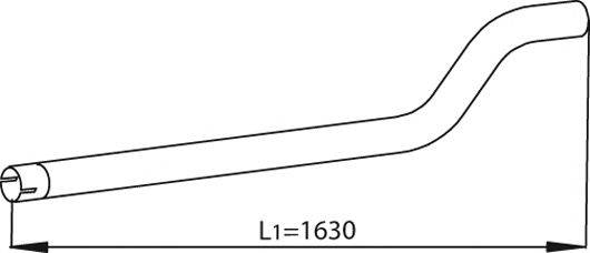 Труба выхлопного газа DINEX 52601
