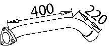 Труба выхлопного газа BORGES 3307