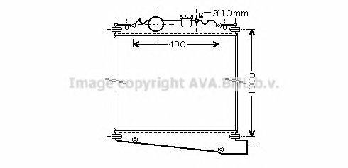 Радиатор, охлаждение двигателя AVA QUALITY COOLING DF2031