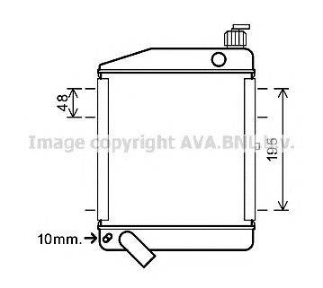 Радиатор, охлаждение двигателя AVA QUALITY COOLING MO2003