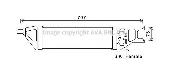 Масляный радиатор, автоматическая коробка передач AVA QUALITY COOLING MS3539