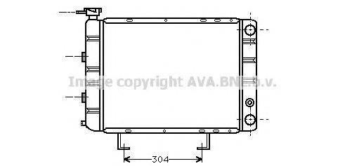 Радиатор, охлаждение двигателя AVA QUALITY COOLING PE2061