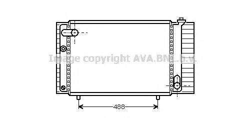 Радиатор, охлаждение двигателя GERI 23783